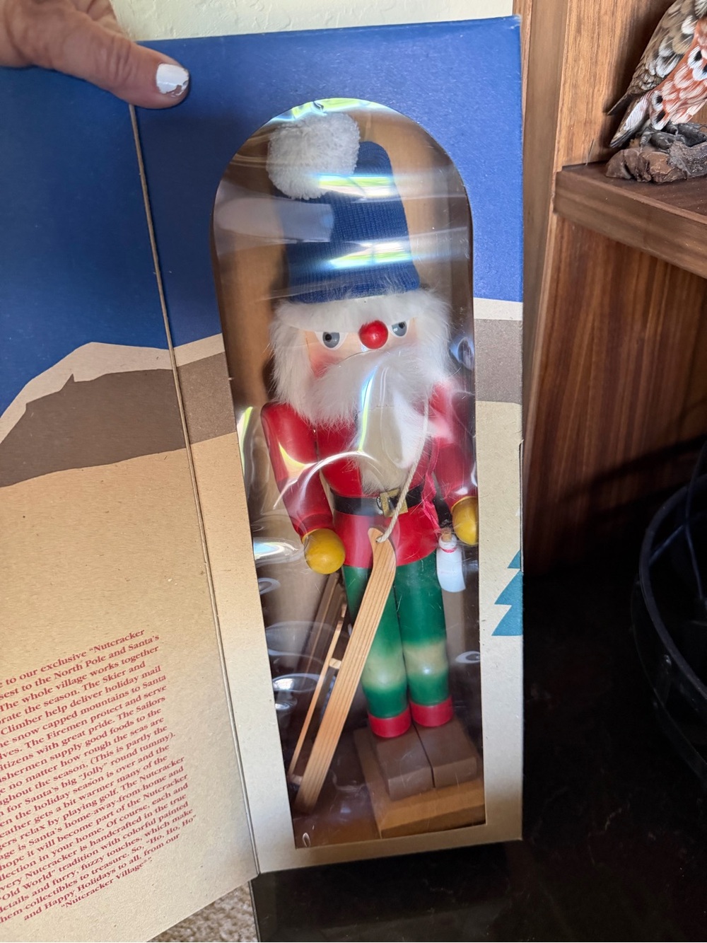 Vintage 90’s Nutcracker Village Santa Skier 14”
